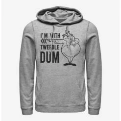 Cheapest ⌛ Disney Alice In Wonderland I'm With Tweedle Dum Hoodie ⌛