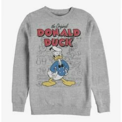 Cheap 😉 Disney Donald Duck Original Donald Sketchbook Crew Sweatshirt 🌟