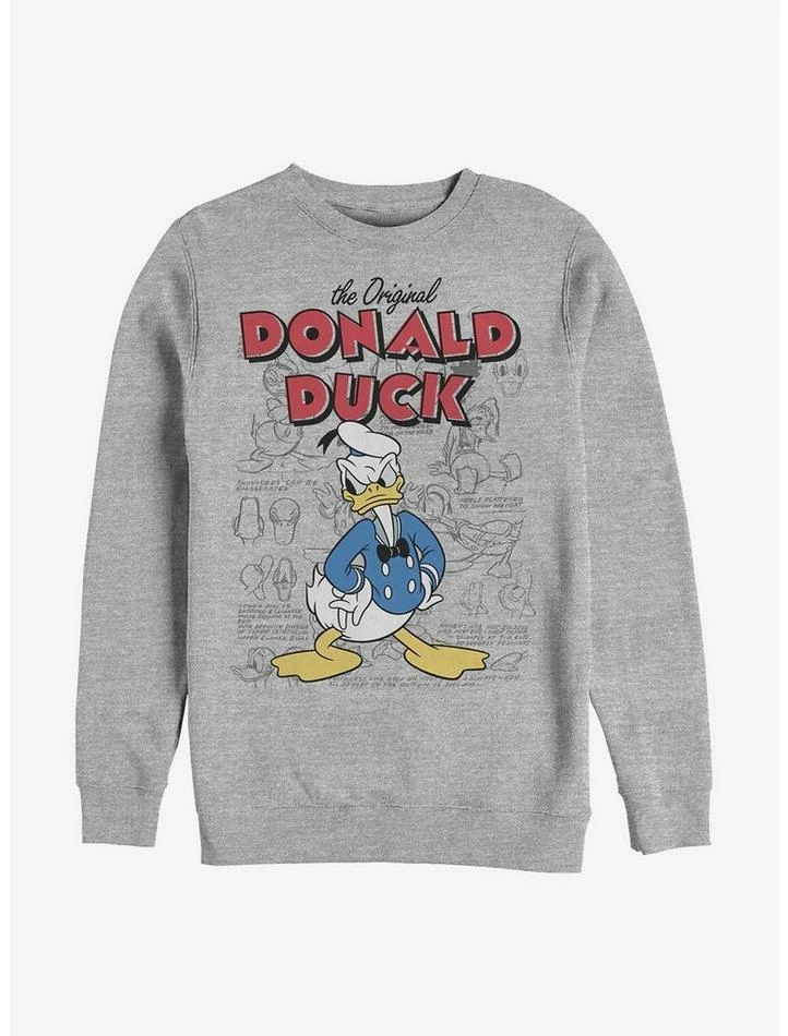 Cheap 😉 Disney Donald Duck Original Donald Sketchbook Crew Sweatshirt 🌟 1 Cheap 😉 Disney Donald Duck Original Donald Sketchbook Crew Sweatshirt 🌟
