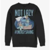 New 💯 Disney Lilo & Stitch Lazy Energy Crew Sweatshirt ❤️