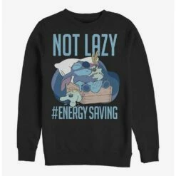 New 💯 Disney Lilo & Stitch Lazy Energy Crew Sweatshirt ❤️