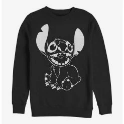 Deals ✔️ Disney Lilo & Stitch Outline Stitch Crew Sweatshirt 🔔