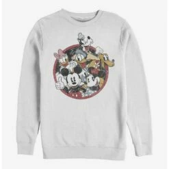 Promo ❤️ Disney Mickey Mouse And Friends Retro Crew Sweatshirt ✔️