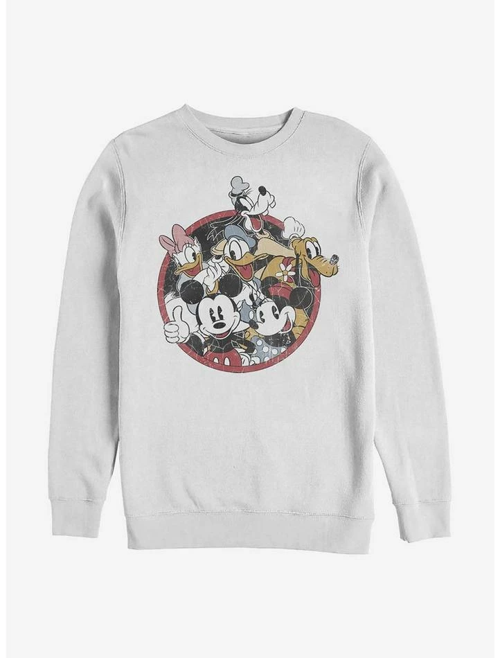 Promo ❤️ Disney Mickey Mouse And Friends Retro Crew Sweatshirt ✔️ 1 Promo ❤️ Disney Mickey Mouse And Friends Retro Crew Sweatshirt ✔️