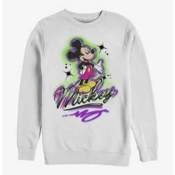 Best Pirce 🧨 Disney Mickey Mouse Airbrush Mickey Crew Sweatshirt 🥰