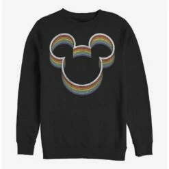 Top 10 👍 Disney Mickey Mouse Rainbow Ears Crew Sweatshirt 👍