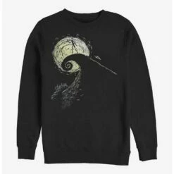 Hot Sale ❤️ Disney The Nightmare Before 🧨 Christmas Spiral Hill Jack Crew Sweatshirt ⭐