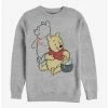 Best Pirce 🔔 Disney Winnie The Pooh Line Art Crew Sweatshirt 👏