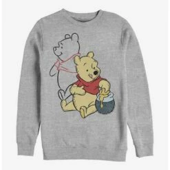 Best Pirce 🔔 Disney Winnie The Pooh Line Art Crew Sweatshirt 👏