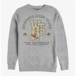 Promo ✔️ Disney Winnie The Pooh Collegiate Crew Sweatshirt 🔔