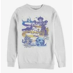 Outlet 💯 Disney Villains Villains Map Crew Sweatshirt 🧨
