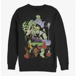Promo ⭐ Disney Villains Worst Dinner Party Ever Crew Sweatshirt ⌛