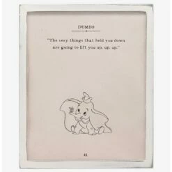 Promo 😀 Disney Dumbo The Very Things That Bring You Down Framed Wood Wall Decor 😉