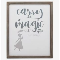 Wholesale π― Disney Mary Poppins Carry The Magic Framed Wood Wall Decor π§¨