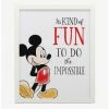 Top 10 💯 Disney Mickey Mouse Do The Impossible Framed Wood Wall Decor ✔️
