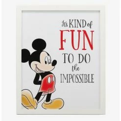 Top 10 💯 Disney Mickey Mouse Do The Impossible Framed Wood Wall Decor ✔️