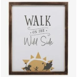 Cheap ⭐ Disney The Lion King Walk On The Wild Side Framed Wood Wall Decor 👏