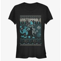 Promo ✨ Disney Phineas And Ferb Perry Time Ugly Holiday 😍 Girls T-Shirt ❤️