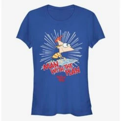 Discount 🛒 Disney Phineas And Ferb The Plan Man Girls T-Shirt 👏