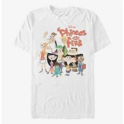 Hot Sale ⌛ Disney Phineas And Ferb The Group T-Shirt 👏