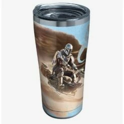 Outlet 🔥 Star Wars The Mandalorian Desert Ride 20oz Stainless Steel Tumbler With Lid ✨