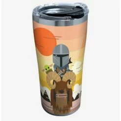 Cheap 👍 Star Wars The Mandalorian Geo Pop GRP 20oz Stainless Steel Tumbler With Lid ✨