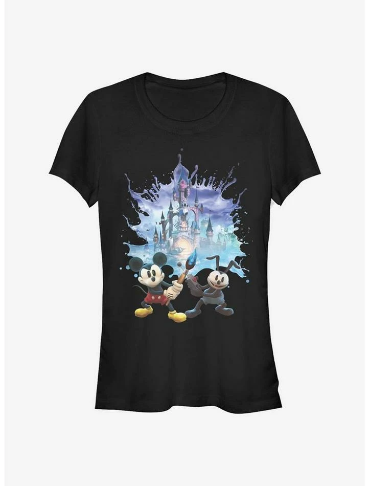New 😉 Disney Epic Mickey Splash Poster Cutout 😀 Girls T-Shirt ❤️ 1 New 😉 Disney Epic Mickey Splash Poster Cutout 😀 Girls T-Shirt ❤️