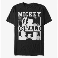 Cheapest 🔥 Disney Epic Mickey Character Lockups B&W T-Shirt ❤️