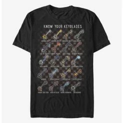 Best deal ⭐ Disney Kingdom Hearts Keyblades Chart T-Shirt 🎉
