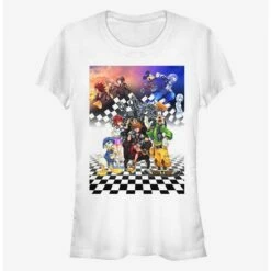 Brand new ✔️ Disney Kingdom Hearts Group Checkers 😉 Girls T-Shirt 🥰