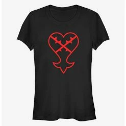 Discount 🛒 Disney Kingdom Hearts Heartless Symbol Girls T-Shirt ✨