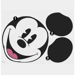 Budget ⭐ Disney Classic Mickey Head XL Peel And Stick Wall Decal ⭐