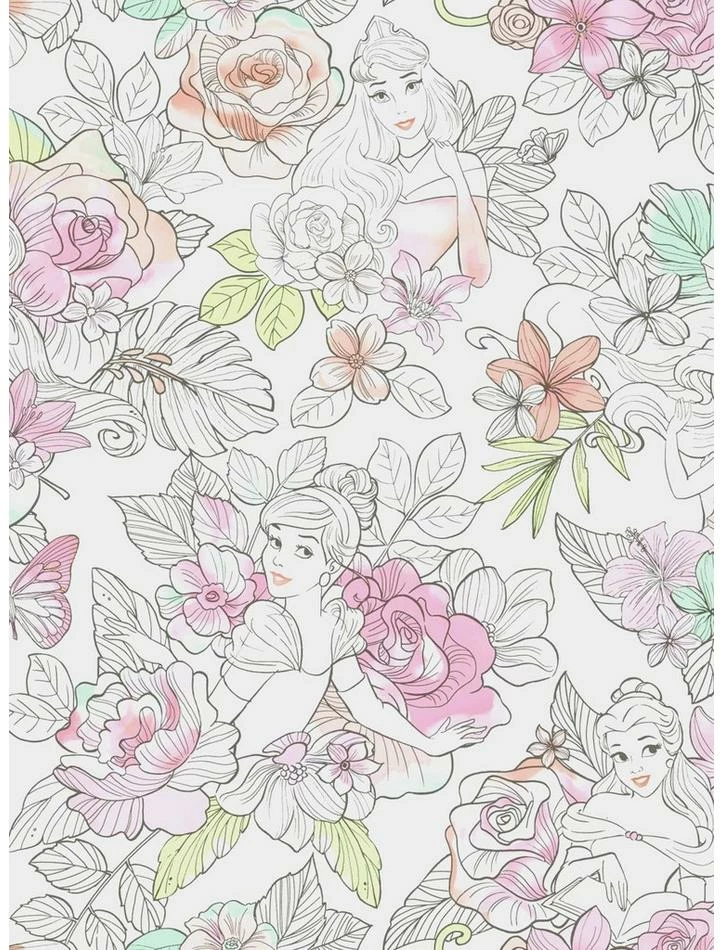 Deals 🤩 Disney Princess Royal Floral Peel & Stick Wallpaper 🔥 1 Deals 🤩 Disney Princess Royal Floral Peel & Stick Wallpaper 🔥