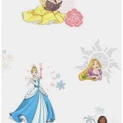 Promo 😍 Disney Princesses White And Blue Power Peel & Stick Wallpaper 🎉