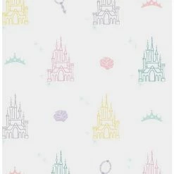 Top 10 🔥 Disney Princesses White And Purple Castle Peel & Stick Wallpaper ✔️