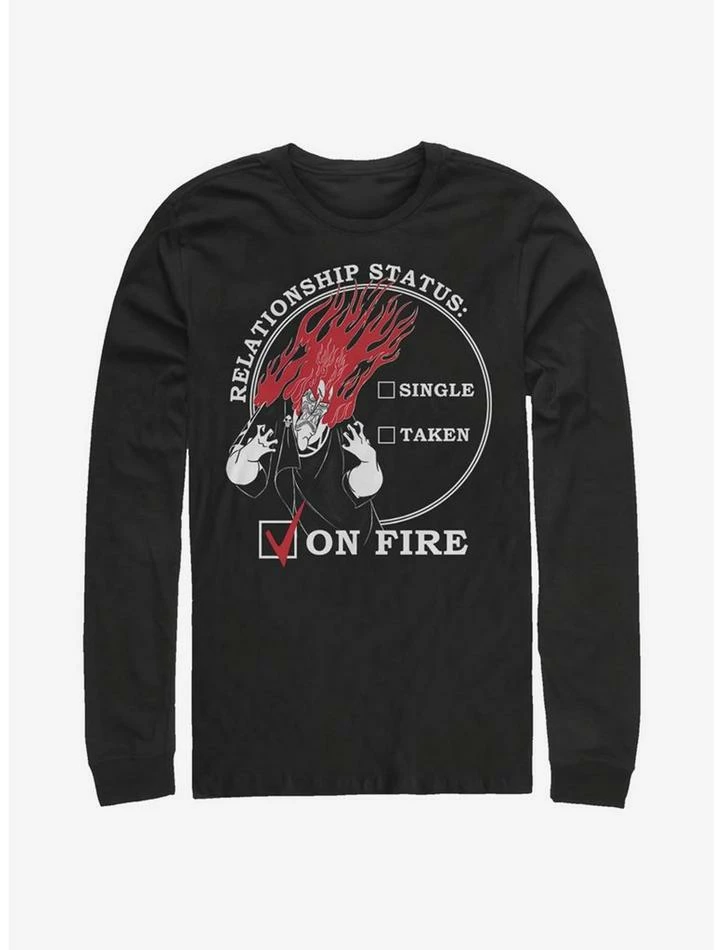 Flash Sale ⌛ Disney Hercules Relationship On Fire Long-Sleeve T-Shirt ✨ 1 Flash Sale ⌛ Disney Hercules Relationship On Fire Long-Sleeve T-Shirt ✨