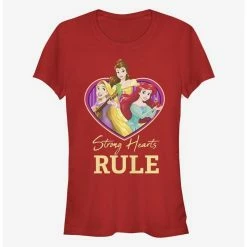 Budget 😍 Disney Princess Strong Hearts Rule Girls T-Shirt 😍