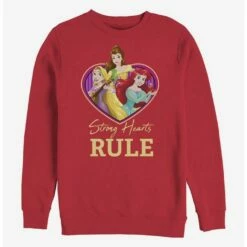 Deals 😍 Disney Princess Strong Hearts Rule Crew Sweatshirt ⌛