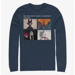 Best deal ⭐ Disney Villains Valentine Meme Long-Sleeve T-Shirt ⭐