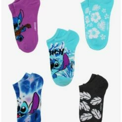 Cheapest ⌛ Disney Lilo & Stitch Tie-Dye No-Show 🛒 Socks 5 Pair ❤️ -Dressup Outfits Shop 15203305 av2
