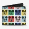 Discount 🔥 Disney Mickey Mouse Smiling Blocks Bifold Wallet 😀
