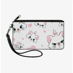 Discount 🎉 Disney The Aristocats Marie Expressions Hearts Zip Clutch Canvas Wallet 🔥
