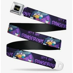 Wholesale 👏 Disney Darkwing Duck Pose Lets Get Dangerous Black Purples Seatbelt Belt Xl ⌛