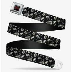 Flash Sale 🎁 Disney Hocus Pocus Elements Collage Black White Seatbelt Belt ⭐