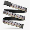 Hot Sale 😉 Disney Mickey Mouse Poses Gray Clamp Belt ❤️