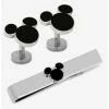 Budget 👏 Disney Mickey Mouse Silhouette Cufflinks and Tie Bar Set ✔️