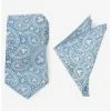Cheap 🔔 Disney Mickey Mouse Teal Paisley Necktie and Pocket Square Set 🥰