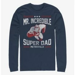 Deals 🌟 Disney Pixar The Incredibles Sporty Super Dad Long-Sleeve T-Shirt ⭐