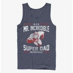 New 🥰 Disney Pixar The Incredibles Sporty Super Dad Tank ⌛