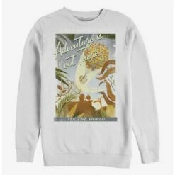 Hot Sale ⌛ Disney Pixar Up Travel Poster Crew Sweatshirt 😀